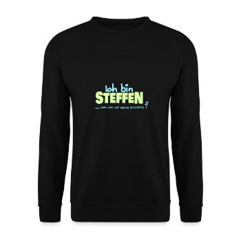 Steffen - Unisex Pullover - Schwarz - Vorne - Alina (178cm) & Michal (187cm)