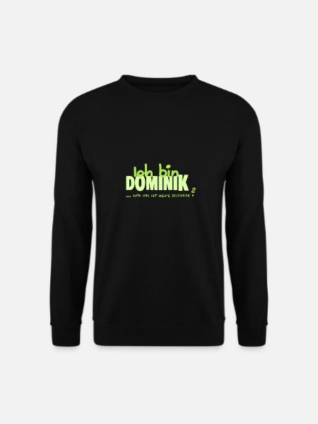 Namenschild Dominik - Unisex Pullover - Schwarz