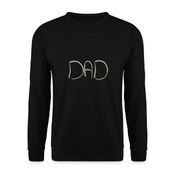 Father Dad Calligraphy Minimalism - Unisex Sweatshirt - black - Front - Alina (178cm) & Michal (187cm)