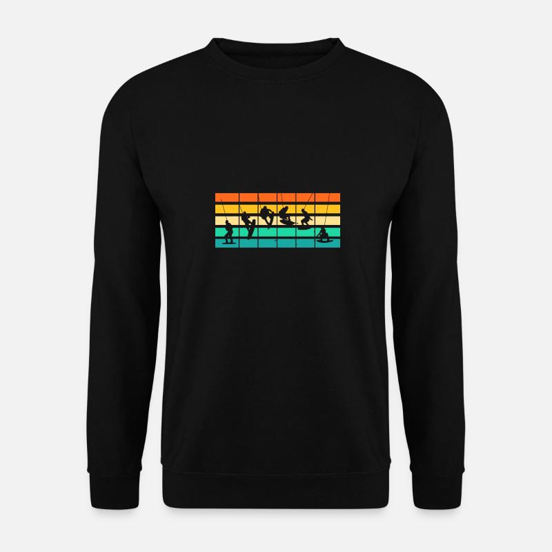 Retro Wakeboarder Wakeboard Wakeboarding - Unisex Sweatshirt - black