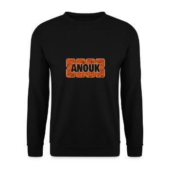 Frau für Anouk Vorname Weiblich - Unisex Pullover - Schwarz - Vorne - Alina (178cm) & Michal (187cm)