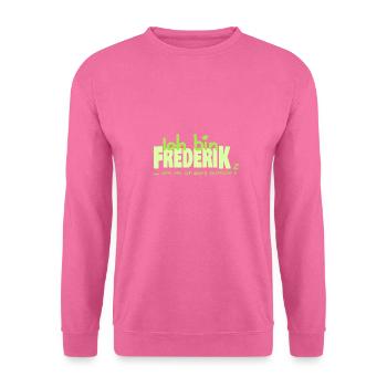 Namenschild Frederik - Unisex Pullover - Pink - Vorne