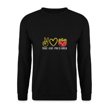 Macaroni Cheese Lover Mac And Cheese - Unisex Sweatshirt - black - Front - Alina (178cm) & Michal (187cm)