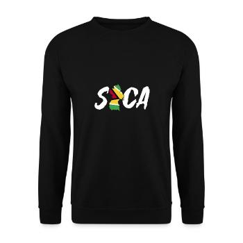 Guyana Flag Guyanese Guyana - Unisex Sweatshirt - black - Front - Alina (178cm) & Michal (187cm)