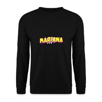 Mariana Custom Name Comic Book Style Pop Art, - Unisex Sweatshirt - black - Front - Alina (178cm) & Michal (187cm)