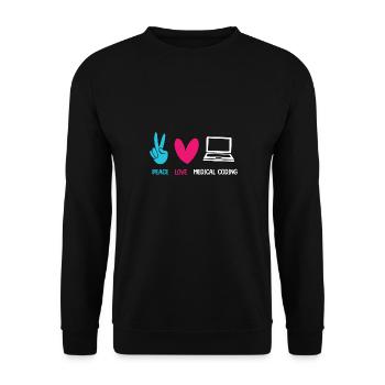Spécialiste du codage de codeur médical - Sweat-shirt Unisexe - noir - Devant - Alina (178cm) & Michal (187cm)