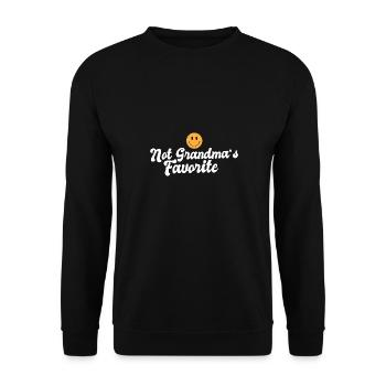 Not Grandma's Favorite Grandchild Grandkids - Unisex Sweatshirt - black - Front - Alina (178cm) & Michal (187cm)