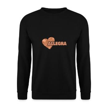 First name Allegra - Unisex Sweatshirt - black - Front - Alina (178cm) & Michal (187cm)