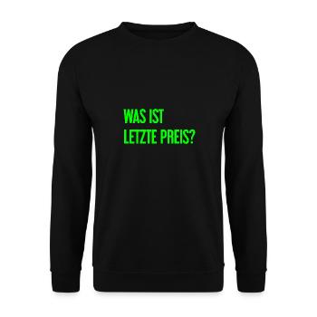 What is last price? - Unisex Sweatshirt - black - Front - Alina (178cm) & Michal (187cm)
