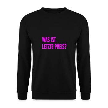 Quel est le dernier prix ? - Sweat-shirt Unisexe - noir - Devant - Alina (178cm) & Michal (187cm)