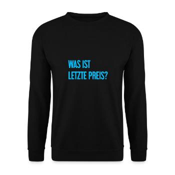 What is last price? - Unisex Sweatshirt - black - Front - Alina (178cm) & Michal (187cm)
