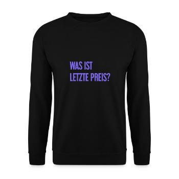 What is last price? - Unisex Sweatshirt - black - Front - Alina (178cm) & Michal (187cm)