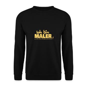 Maler - Unisex Pullover - Schwarz - Vorne - Alina (178cm) & Michal (187cm)