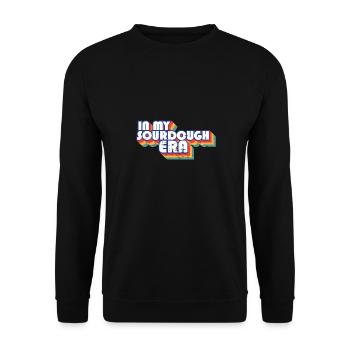 Dans mon ère au levain Home Baker Funny Bread Baking - Sweat-shirt Unisexe - noir - Devant - Alina (178cm) & Michal (187cm)