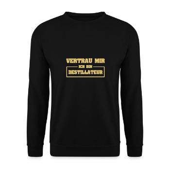 Funny Distiller - Unisex Sweatshirt - black - Front - Alina (178cm) & Michal (187cm)