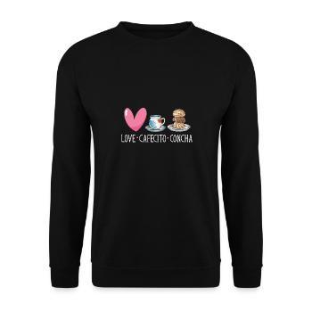 Concha Hispanique Mexicain Pan Dulce - Sweat-shirt Unisexe - noir - Devant - Alina (178cm) & Michal (187cm)