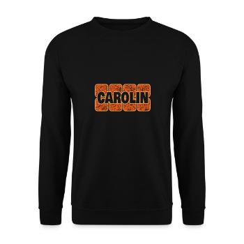 Vorname Carolin - Unisex Pullover - Schwarz - Vorne - Alina (178cm) & Michal (187cm)