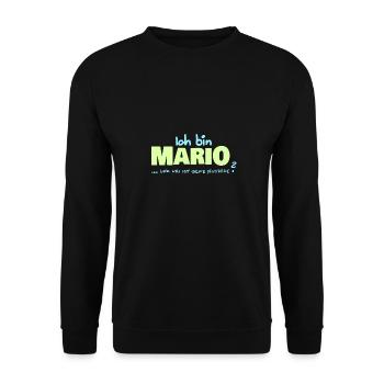 Gift for Mario - Unisex Sweatshirt - black - Front - Alina (178cm) & Michal (187cm)