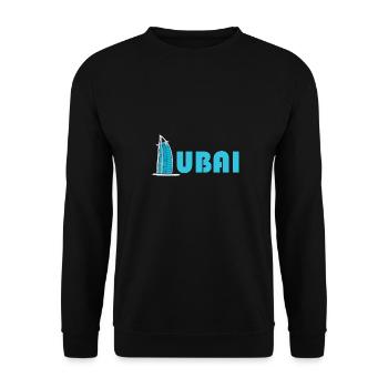 Dubai Skyline - Unisex Pullover - Schwarz - Vorne - Alina (178cm) & Michal (187cm)