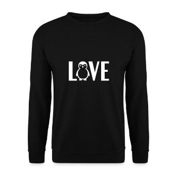 King Penguin Emperor Penguin Penguin Gift - Unisex Sweatshirt - black - Front - Alina (178cm) & Michal (187cm)