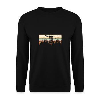 Discgolf Disc Golf Frisbee - Unisex Pullover - Schwarz - Vorne - Alina (178cm) & Michal (187cm)