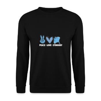 Raies pastenagues, raies manta, raies océaniques, raies - Sweat-shirt Unisexe - noir - Devant - Alina (178cm) & Michal (187cm)