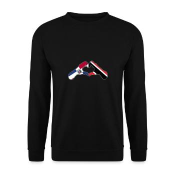 Trinidad and Tobago flag - Unisex Sweatshirt - black - Front - Alina (178cm) & Michal (187cm)