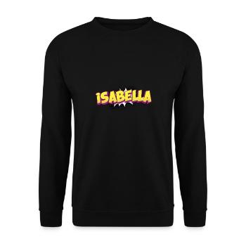 Isabella Custom Name Comic Book Style Pop Art, - Unisex Sweatshirt - black - Front - Alina (178cm) & Michal (187cm)