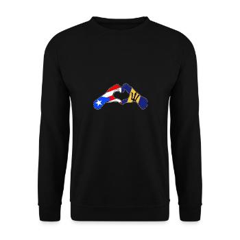 Barbados flag Barbadian bayan - Unisex Sweatshirt - black - Front - Alina (178cm) & Michal (187cm)