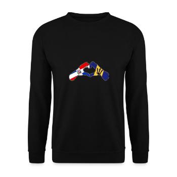 Barbados flag Barbadian bayan - Unisex Sweatshirt - black - Front - Alina (178cm) & Michal (187cm)