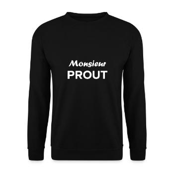 Monsieur Prout - Sweat-shirt Unisexe - noir - Devant - Alina (178cm) & Michal (187cm)