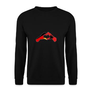 Drapeau albanais Aigle albanais Shqiponja - Sweat-shirt Unisexe - noir - Devant - Alina (178cm) & Michal (187cm)