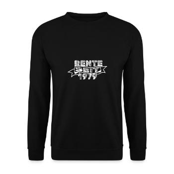 Rentner 1979 - Unisex Pullover - Schwarz - Vorne - Alina (178cm) & Michal (187cm)