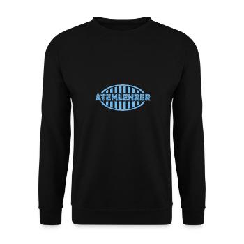Atemlehrer als Job - Unisex Pullover - Schwarz - Vorne - Alina (178cm) & Michal (187cm)
