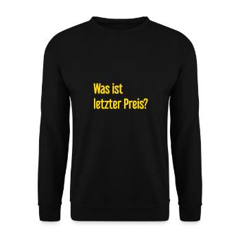 Quel est le dernier prix ? - Sweat-shirt Unisexe - noir - Devant - Alina (178cm) & Michal (187cm)
