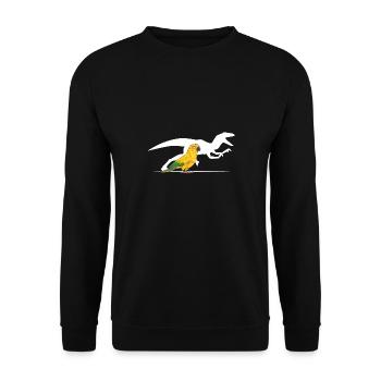 Parakeet Parrot Parakeet Bird - Unisex Sweatshirt - black - Front - Alina (178cm) & Michal (187cm)