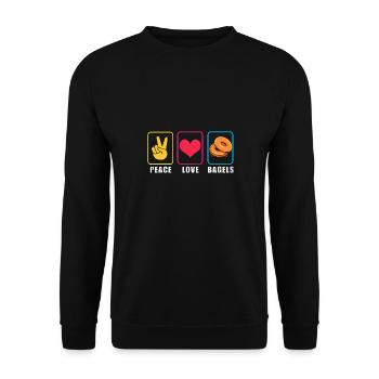 Bagel - Unisex Pullover - Schwarz - Vorne - Alina (178cm) & Michal (187cm)
