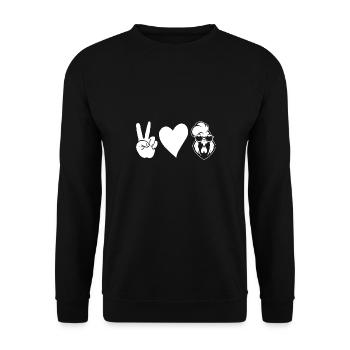 Chicken Rooster - Unisex Sweatshirt - black - Front - Alina (178cm) & Michal (187cm)