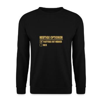Werner - Unisex Pullover - Schwarz - Vorne - Alina (178cm) & Michal (187cm)