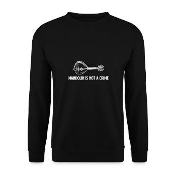 Mandoline ist kein Verbrechen lustige Mandoline-Spieler - Unisex Pullover - Schwarz - Vorne - Alina (178cm) & Michal (187cm)