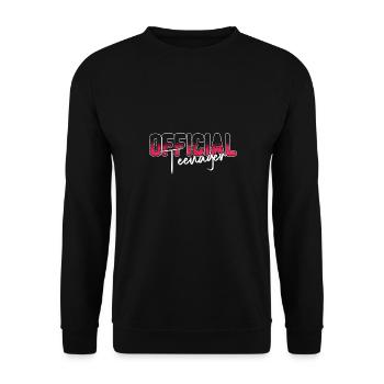 Official Teenager - Unisex Sweatshirt - black - Front - Alina (178cm) & Michal (187cm)