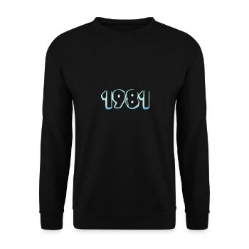 Witzig 1981 - Unisex Sweatshirt - black - Front - Alina (178cm) & Michal (187cm)