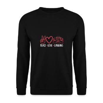 Mise en conserve, mise en conserve, mise en conserve, conservation des aliments - Sweat-shirt Unisexe - noir - Devant - Alina (178cm) & Michal (187cm)