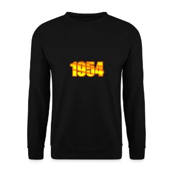 Year 1954 - Unisex Sweatshirt - black - Front - Alina (178cm) & Michal (187cm)