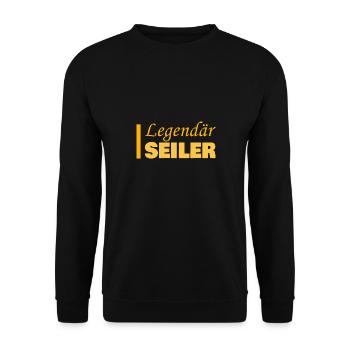 Geschenk für Seiler - Unisex Pullover - Schwarz - Vorne - Alina (178cm) & Michal (187cm)