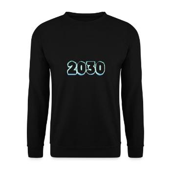 2030 - Unisex Sweatshirt - black - Front - Alina (178cm) & Michal (187cm)
