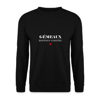 gémeaux - Sweat-shirt Unisexe - noir - Devant - Alina (178cm) & Michal (187cm)