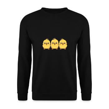 chick - Unisex Sweatshirt - black - Front - Alina (178cm) & Michal (187cm)