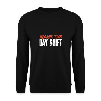 Night Shift Nurse - Unisex Sweatshirt - black - Front - Alina (178cm) & Michal (187cm)