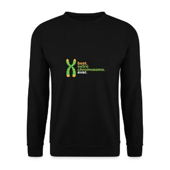 Meilleure sensibilisation au syndrome de Down sur les chromosomes supplémentaires de tous les temps - Sweat-shirt Unisexe - noir - Devant - Alina (178cm) & Michal (187cm)